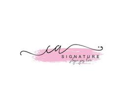 iniziale circa bellezza monogramma e elegante logo disegno, grafia logo di iniziale firma, nozze, moda, floreale e botanico con creativo modello. vettore