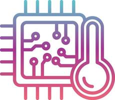 processore temperatura vettore icona