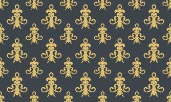 damasco fleur de lis modelli vettore senza soluzione di continuità sfondo sfondo fleur de lis modello scandinavo batik digitale struttura design per Stampa stampabile tessuto saree confine.