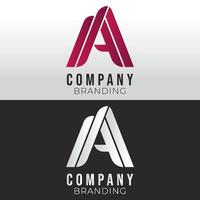 lettera un' attività commerciale logo design modello vettore