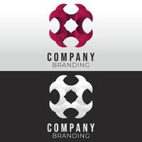 pendenza logo, azienda logo design vettore