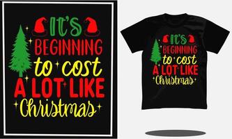 Natale t camicia design o Natale vettore e Natale tipografia t camicia design