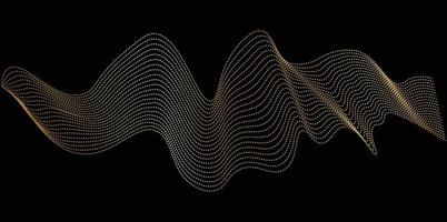 oro monocromatico effetto digitale suono onda equalizzatore, tecnologia e terremoto onda concetto, d'oro lusso design per musica industria. vettore illustrazione