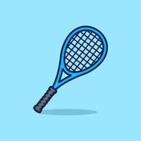 tennis racchetta illustrazione nel cartone animato stile su isolato sfondo vettore