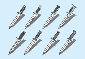 Icona di coltelli a baionetta vettore