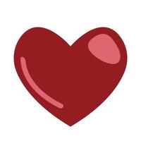 rosso cuore. romantico simbolo di amore. precedente illustrazione. vettore