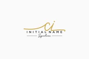 iniziale ci firma logo modello vettore. mano disegnato calligrafia lettering vettore illustrazione.