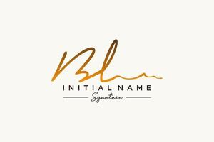 iniziale bl firma logo modello vettore. mano disegnato calligrafia lettering vettore illustrazione.