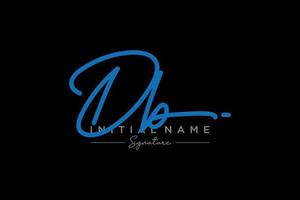 iniziale db firma logo modello vettore. mano disegnato calligrafia lettering vettore illustrazione.