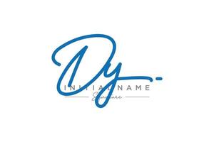 iniziale dy firma logo modello vettore. mano disegnato calligrafia lettering vettore illustrazione.