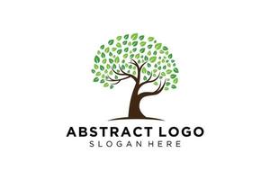 verde albero logo design naturale e astratto foglia. vettore