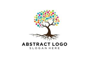 verde albero logo design naturale e astratto foglia. vettore