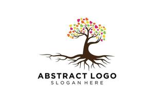 verde albero logo design naturale e astratto foglia. vettore