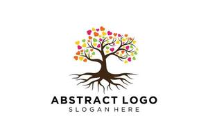 verde albero logo design naturale e astratto foglia. vettore