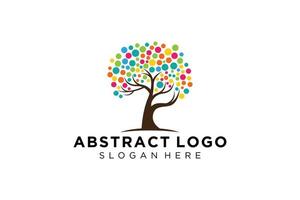 verde albero logo design naturale e astratto foglia. vettore