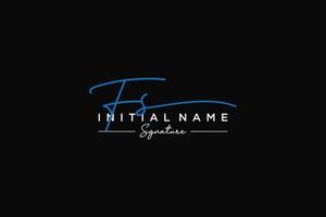 iniziale fs firma logo modello vettore. mano disegnato calligrafia lettering vettore illustrazione.