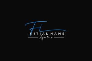 iniziale fi firma logo modello vettore. mano disegnato calligrafia lettering vettore illustrazione.