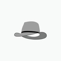 cowboy cappello semplice piatto cartone animato vettore illustrazione