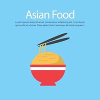 giapponese spaghetto vettore illustrazione, asiatico cibo