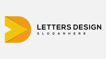 iniziale lettera d logo design vettore modello