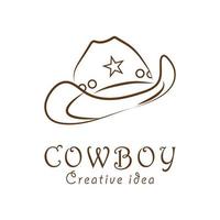 cowboy logo vettore modello design