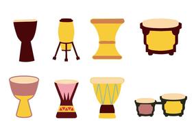 Vettore di tamburi africani tradizionali gratis