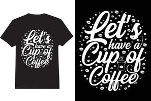 design della maglietta tipografia caffè vettore