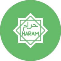 haram glifo cerchio icona vettore