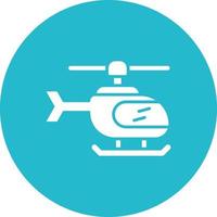 elicottero glifo cerchio icona vettore