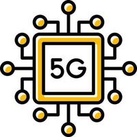 5g creativo icona design vettore