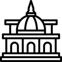 linea icona per parlamento vettore