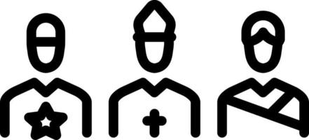 linea icona per etnico vettore