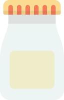 latte bottiglie e caps illustrazione nel minimo stile vettore