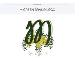 m verde marca logo vettore