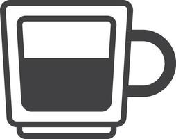 caldo caffè boccale illustrazione nel minimo stile vettore