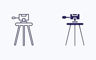 telecamera tripode illustrazione icona vettore