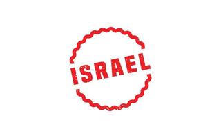 Israele francobollo gomma da cancellare con grunge stile su bianca sfondo vettore