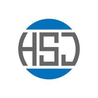 hsj lettera logo design su bianca sfondo. hsj creativo iniziali cerchio logo concetto. hsj lettera design. vettore