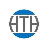 hth lettera logo design su bianca sfondo. hth creativo iniziali cerchio logo concetto. hth lettera design. vettore