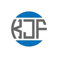 kjf lettera logo design su bianca sfondo. kjf creativo iniziali cerchio logo concetto. kjf lettera design. vettore