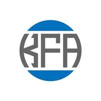 kfa lettera logo design su bianca sfondo. kfa creativo iniziali cerchio logo concetto. kfa lettera design. vettore