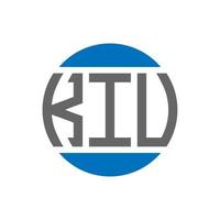 kiv lettera logo design su bianca sfondo. kiv creativo iniziali cerchio logo concetto. kiv lettera design. vettore