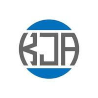 kja lettera logo design su bianca sfondo. kja creativo iniziali cerchio logo concetto. kja lettera design. vettore