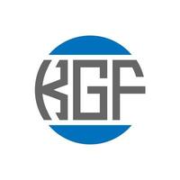 kgf lettera logo design su bianca sfondo. kgf creativo iniziali cerchio logo concetto. kgf lettera design. vettore