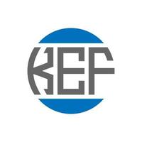 kef lettera logo design su bianca sfondo. kef creativo iniziali cerchio logo concetto. kef lettera design. vettore