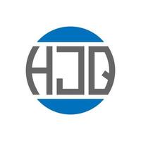 hjq lettera logo design su bianca sfondo. hjq creativo iniziali cerchio logo concetto. hjq lettera design. vettore