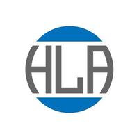 hla lettera logo design su bianca sfondo. hla creativo iniziali cerchio logo concetto. hla lettera design. vettore