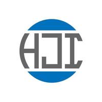 hji lettera logo design su bianca sfondo. hji creativo iniziali cerchio logo concetto. hji lettera design. vettore