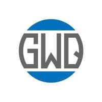 gwq lettera logo design su bianca sfondo. gwq creativo iniziali cerchio logo concetto. gwq lettera design. vettore