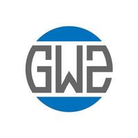 gwz lettera logo design su bianca sfondo. gwz creativo iniziali cerchio logo concetto. gwz lettera design. vettore